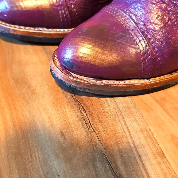 Purple Ankle Boots By Pskaufman Size 8.5 - Picture 10 of 13